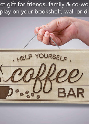 Coffee Bar Pallet Wood Sign - Kitchen Coffee Station Decor