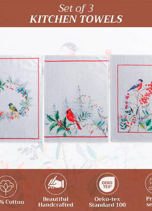 Kitchen Towels 100% Cotton - Set of 3 - Morzine