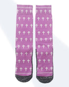 The Pink and White Angels - Bible Verse Crew Socks