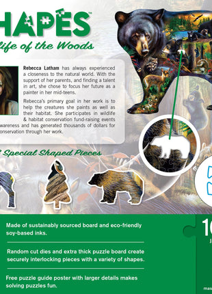 Contours - Wildlife of the Woods 1000 Piece Shaped Puzzle