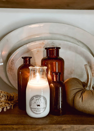 Milk Bottle Candle Spiced Apple Cider