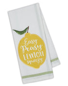 Lemon Squeezy Embellished Dishtowel