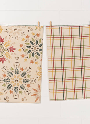 Fall Foliage Coordinated Dishtowels Set of 2