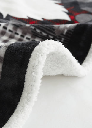 "Gnome Sweet Gnome" Flannel Sherpa Throw Blanket 50"x60"