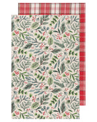 Bough & Berry Christmas Coordinated Dishtowels Set of 2