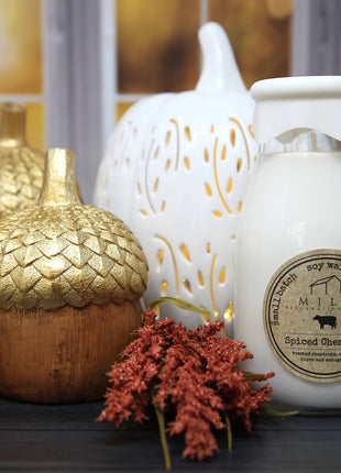Milk Bottle Candle Spiced Chestnut