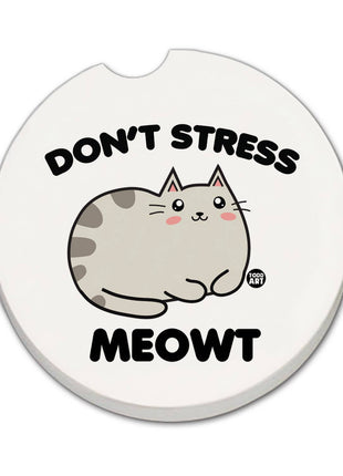 "Meowt" Absorbent Stone Car Coaster 1pk