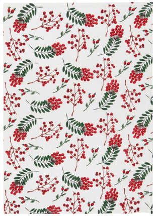 Winterberry Bakers Floursack Christmas Dishtowels Set of 3