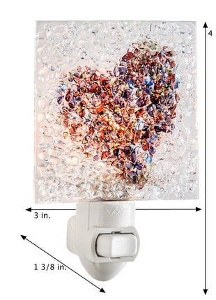 Stained Glass Heart Night Light | J Devlin Handmade