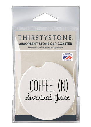 Survival Juice Stone Car Coaster, Single Pack