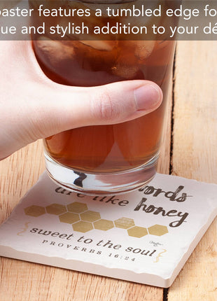 Sweet To The Soul Single Absorbent Tumbled Tile Coaster