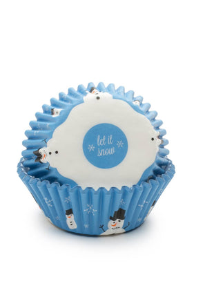 Fox Run Snowman Cupcake Liners, 50 Count, 3" x 3"