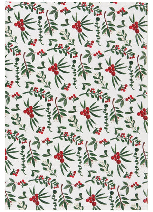 Winterberry Bakers Floursack Christmas Dishtowels Set of 3