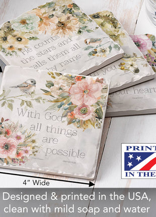 Sunny Scriptures Stone Coasters