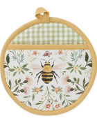 Honey Bee Meadow Printed Potholder