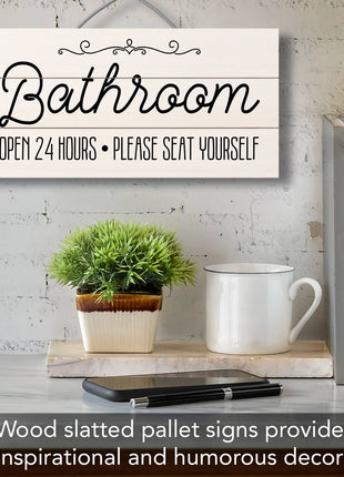 Seat Yourself Decorative Pallet Wood Sign, 12 x 6