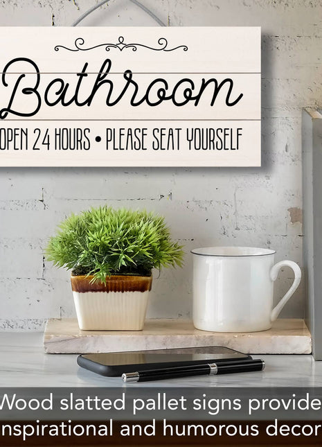 Seat Yourself Decorative Pallet Wood Sign, 12 x 6