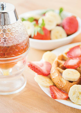 Fox Run Glass Honey, Syrup Dispenser, 6-Ounce