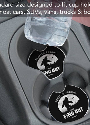 Squatch Around Stone Car Coaster, Single Pack