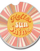Hello Sun Absorbent Stone Car Coaster, Bulk