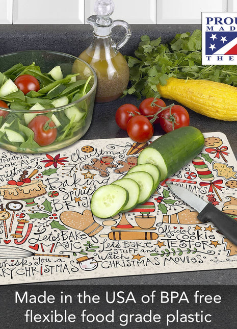 "Christmas Toss"  Designer Flexible Cutting Board Mat