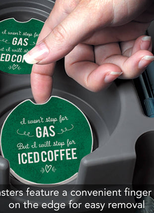 Absorbent Stone Car Coaster - Iced Coffee