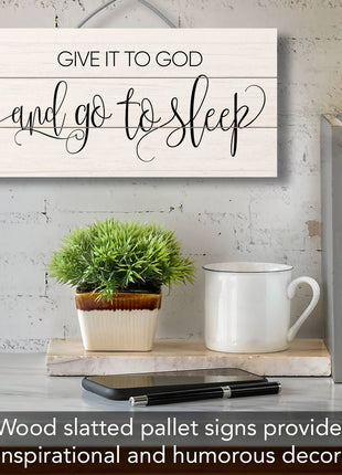 Give it to God Decorative Pallet Wood Sign 12" x 6"