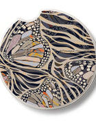 Zebra Butterflies absorbent stone car coaster for vehicle cup holders