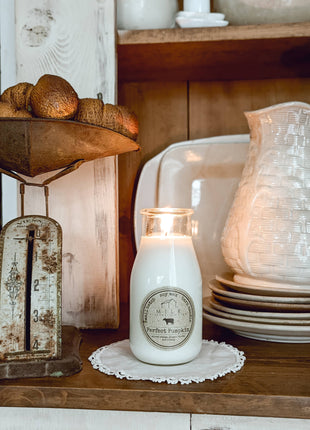 Milk Bottle Candle Perfect Pumpkin