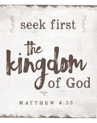 Seek First Single Absorbent Stone Tumbled Tile Coaster