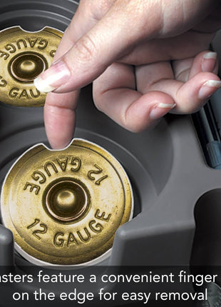 Shotgun Shell Absorbent Stone Car Coaster