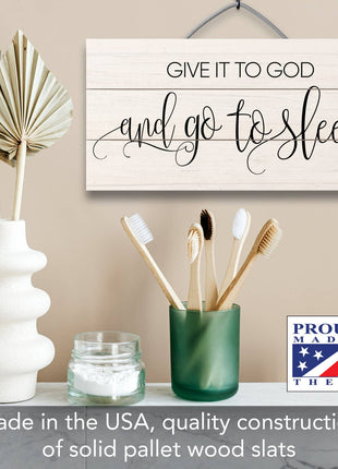 Give it to God Decorative Pallet Wood Sign 12" x 6"