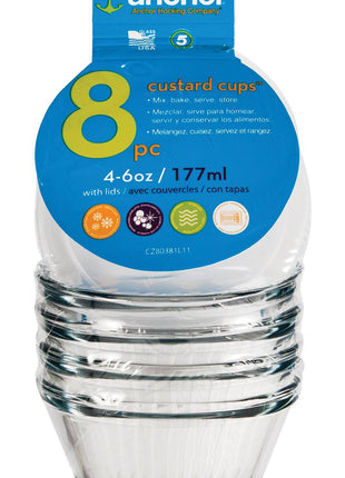 Anchor Hocking custard cups with lids set of 8 product image