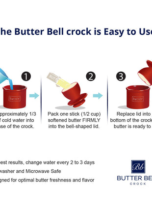 The Original Butter Bell® Crock - Cafe Cobalt Blue
