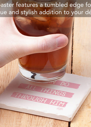 All Things Single Absorbent Tumbled Tile Coaster