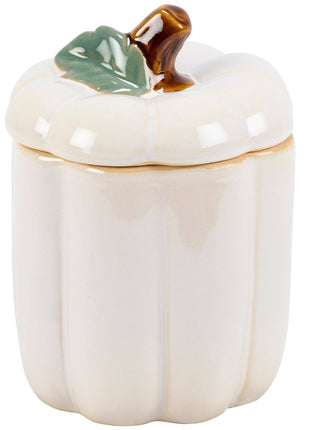 Tall White Pumpkin Treat Jar