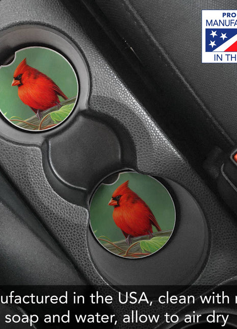 Rail Birds Absorbent Stone Car Coaster