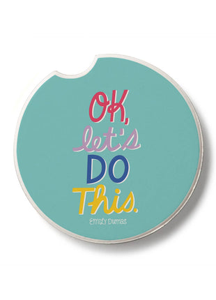 Let's Do This Stone Car Coaster, Single Pack