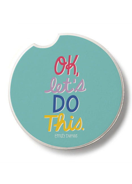 Let's Do This Stone Car Coaster, Single Pack