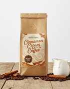 Graceful Market Cinnamon Cream Coffee | Cinnamon & Sweet Cream Flavored Medium Roast Coffee | Whole Bean or Ground | 12 oz Bag