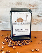 Graceful Market Highlander Grogg Coffee | Butterscotch, Caramel & Vanilla Flavored Medium Roast Coffee | Whole Bean or Ground | 12 oz Bag