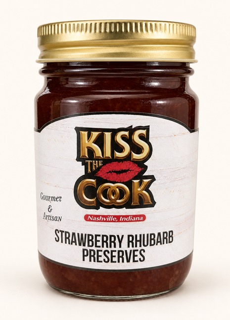 Kiss the Cook Strawberry Rhubarb Preserves studio product image